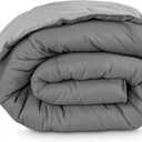 Bare Home Comforter - Reversible Colors - Goose Down Alternative - Ultra-Soft - Premium 1800 Series - All Season Warmth - Bedding Comforter (Twin/Twin XL, Grey/Light Grey)
