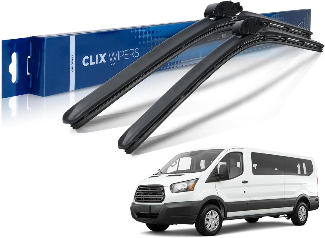 ClixWipers 28" + 20" High Performance Premium Automotive Replacement Windshield Wiper Blades, Passenger and Driver Side Wiper Blade Designed For All Weather & Winter Conditions (Set of 2)
