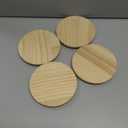 Jetec 4 Pieces Wooden Round Plaque Unfinished Natural Wood Circles for Crafts DIY Coaster Base Painting Projects Gifts Home Decor(5 Inch)