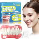 Snap on Veneers for Women & Men | Natural-Looking Top & Bottom Fake Teeth | Comfortable & Easy to Use (White)