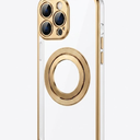 Misscase for iPhone 15 Magnetic Glitter Case Compatible with MagSafe,Full Protection Slim Shockproof Anti-Scratch Case with Camera Lens Protector Logo View Dust-Proof Net for Women Gold