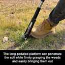 4-Claw Weed Puller Tool,45'' Stand Up Heavy Duty Long Handle Weeding Tool,High-Strength Stainless Steel Garden Weed Remover Tool,Without Bending DesignErgonomic