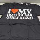 I Love My Hot Cougar Girlfriend I Heart My Cougar Girlfriend T-Shirt, L