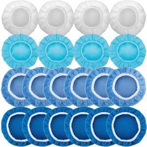 20PCS Car Orbital Buffer Polisher Pad Bonnet Set, 5-6 Inch Polishing Buffing Pads Bonnet Buffing Pad Cover, Microfiber Buffer Pads, Polisher Pads, Car Accessories for Polishing, Waxing and Cleaning