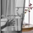 MAIHER Grey Pinch Pleat Sheer Curtains 63 Inch Length with Hooks 2 Panels | Pleated Drapes, Soft Touch, Lightweight, Privacy, Light Filtering, For Bedroom, Adjustable Hooks, 42" W x 63" L