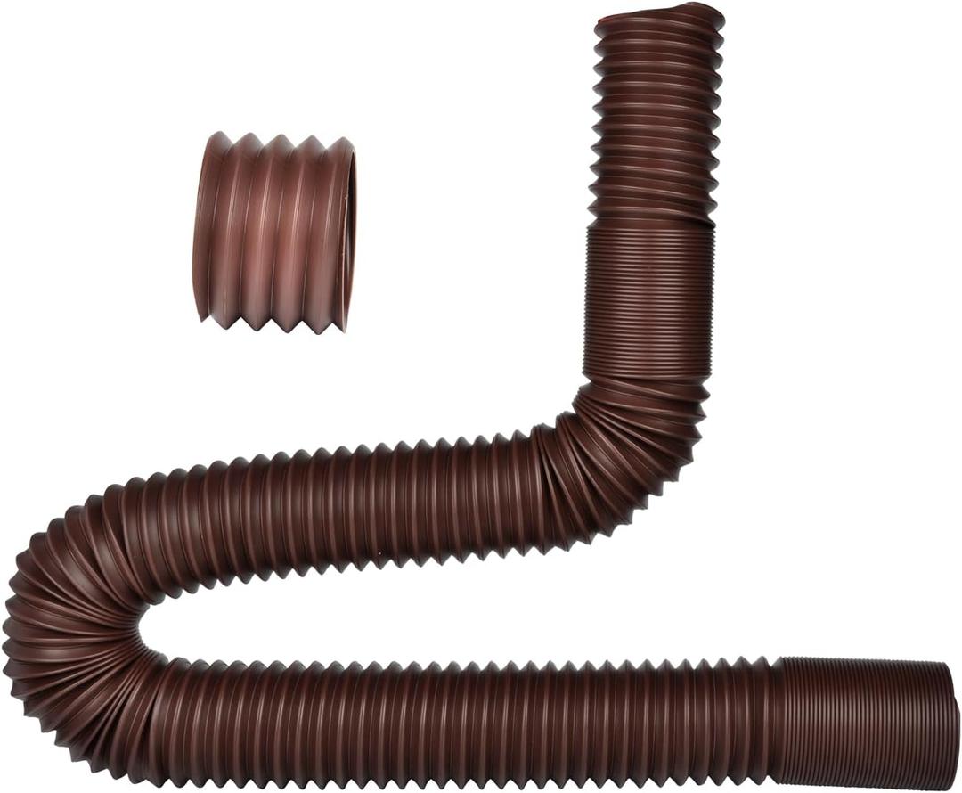 6.6ft Extra Flexible Pipe for POLARDAYS 3 inches Downspout Extender Pipe, Inside Diameter 2.6 inches and Outside Diameter 3 inches,Drain Downspout Extender,Gutter Connector Rainwater Drainage
