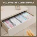 DIMJ Drawer Organizers - Set of 8 Fabric Closet Organizers and Storage, Drawer Dividers for Baby Clothes, Socks, Belt, Tie (Pink)