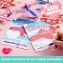 JOYIN 28 Valentine's Day Foam Airplanes for Kids, Greeting Cards with Punchline for Kids School Classroom Exchange Prizes Gift Supplies, Planes Party Favor