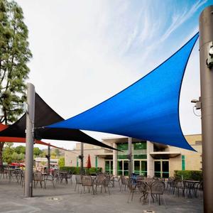 Royal Shade 10' x 10' x 10' Blue Triangle Sun Shade Sail RS-SLT, 95% UV Blockage, 200GSM Commercial Standard Heavy Duty, Water & Air Permeable Canopy Mesh for Patio (We Make Custom Sizes)