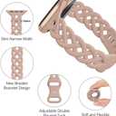 Slim Silicone Bands Compatible with Apple Watch Band, Women Floral Breathable Braided Lace Thin Sport Strap Replacement Wristbands iWatch, Size: 44/45/46/49/42mm(series 3 2 1)