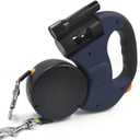 Double Leash for Two Dogs, No Tangle Double Dog Leash, Equipped with a 360 Swivel, High-Strength LED Light, and Reflective Durable Nylon Strap, Ideal for Small and Medium Pets