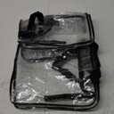 HAOGUAGUA 2-Piece Large Clear Makeup Cosmetic Organizer Bag, Plastic Tote Bags, Waterproof Transparent Handbag Purse