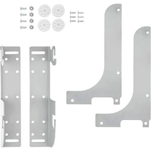 5WD-DMKIT Metal Door Shelf Mount Silver Kit For 5wb1 5wb2 5cw2 Organizer Basket Series RV Pull Out Wire Baskets Cabinet Kitchen Cookware Organizers Waste Containers