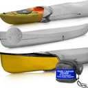 EliteShield Full Canoe Kayak Cover; Waterproof UV Resistant 600D Marine Grade Polyester for Canoe Kayak Storage Cover fits 15 ft-16 ft Long, 116 Inches Girth Gray Color
