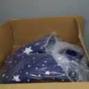 MAXYOYO Navy Starry Sky Japanese Floor Futon Mattress, Tatami Floor Mat Portable Camping Mattress Kids Sleeping Pad Foldable Rolling Up Floor Lounger Couch Bed Queen with Mattress Protector Cover