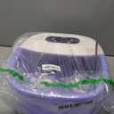 Foot Spa Bath Massager with Heat Bubbles and Vibration Massage and Jets, 16 OZ Calming Lavender Foot Soak Epsom Salt, Miwhale Foot Soaker With Red Light, 22 Massage Rollers, Adjustable Temp -Purple