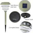 6-Pack 16.5" Solar Stake Lights Outdoor Waterproof - Warm White LED Decorative Lights for Pathway Patio Yard - Landscape Lamps for Sidewalk Decor