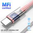 Apple USB C to USB C Charging Cable 3Pack 6ft, USBC Fast Charger Cord, 60W Type-C to Type-C Cable for iPhone 17/16 Pro Max Plus, iPhone 17 Air, iPad Air/Pro Pink