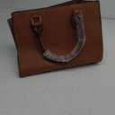 CHICAROUSAL Crossbody Purses and Handbags for Women PU Leather Tote Top Handle Satchel Shoulder Bags (Navy Brown)