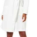 Amazon Essentials Women's Lightweight Waffle Mid-Length Robe (X-Large, White)