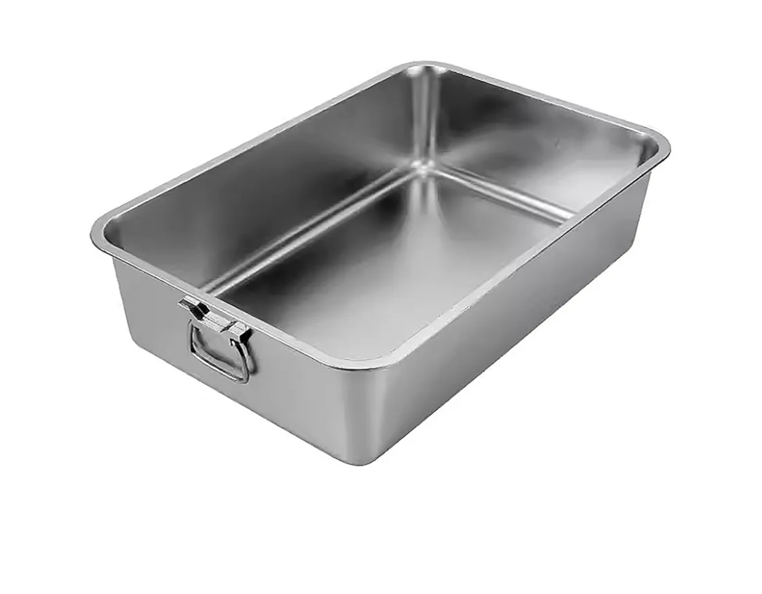 Multifunction Stainless Steel Ice Bucket, with Easy-to-Carry Handles, Ice Buckets for Parties, Large Ice Bucket, Multiple Size Options (Size : 23.6x15.7x5.9in/60x40x15cm)