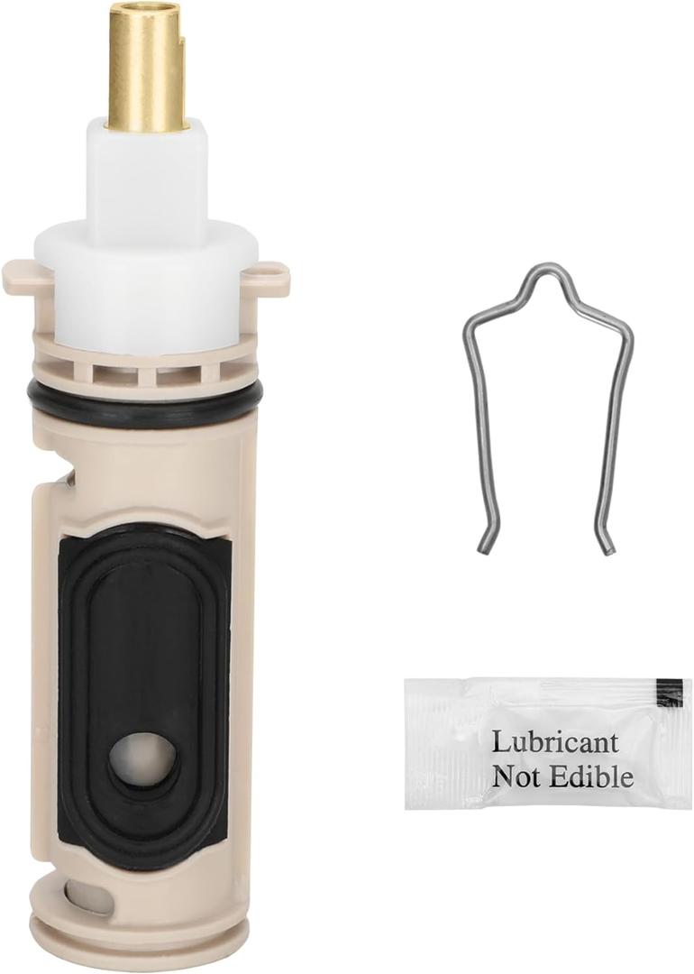 1222 Replacement Cartridge Kit for Moen One-Handle Posi Temp Faucets, Replacement Compatible with Moen Tub Shower Durable Brass & Plastic(Retainer Clip Included, Installation Instructions)
