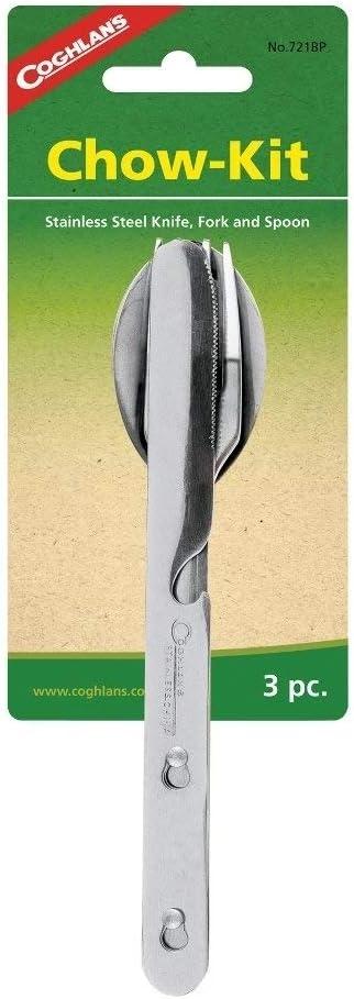 Coghlan's 3-Piece Stainless Steel Knife, Fork, Spoon Set