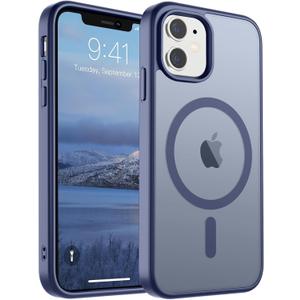 SUPFINE Magnetic for iPhone 11 Phone Case(Compatible with MagSafe)(Military Grade Drop Protection) Slim Translucent Matte Shockproof with Anti-Fingerprint Phone Case, Lavender Gray