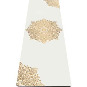 nuveti Yoga Mat Print Extra Thick TPE Non Slip Fitness Exercise Mat with Carrying Bag, 72"x24" Extra Thick 6MM Exercise & Workout Mat for Yoga, Pilates Fitness and Floor Exercises (White)