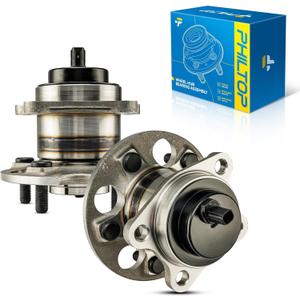 PHILTOP 512456 FWD Rear Wheel Bearing Fit for Toyota Sienna 2011-2018 2020, 5 Lugs 2pcs Wheel Hub Assembly W/ABS