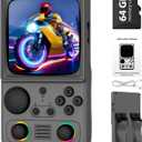 R36TMAX Upgraded Retro Handheld Game Console with 4000mAh Battery, 4.0'' IPS Screen, Retro Gaming Console with Portable Case, Supports WiFi Networked Fighting and OTG (Classic Grey)