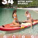 Bigfly Inflatable Stand Up Paddle Board 11*34*6, Blow Up Paddle Board for Adults,with Detachable Fins, Pump, Floating Paddle, Safety Leash,Backpack