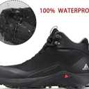 HUMTTO Men's All-Terrain Waterproof Hiking Boots Lightweight Breathable Outdoor Ankle Boots Trekking Hiking Shoes (Black, L)