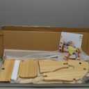 Rocking Horse Wooden Ride On Toy for Kids Classic Design Rocking Horse with Pedal and Safe Backrest Fine Workmanship(Classic, Natural)