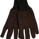 MCR Safety 7100 Jersey Cotton/Polyester Clute Patterns Men's Gloves with Jersey Knit Wrist, Brown, Large, 12 Pair