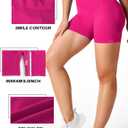 Buauty Womens 5" Scrunch Butt Lifting Shorts Workout Gym High Waisted Tummy Control Seamless Booty Yoga Biker Shorts (Pink)