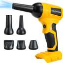 Mini Leaf Blower Compatible with Dewalt 20V Battery, 130000RPM High-Speed Blower, 30m/s Wind Speed, Brushless Motor, 5 Nozzles for Outdoor Camping, Snow, Leaves, and Car Cleaning