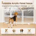 Snughome Clear Freestanding Dog Gate, 23.62" H Acrylic Pet Gate, 61.2" W