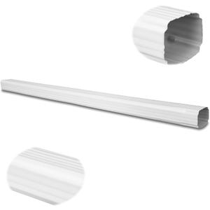 Moxweyeni 1 Pack 2 x 3 Inch, 45 Inch White Aluminum Downspout Extensions Roofing Gutter Downspout DIY Installation for Home Outdoor Drainage