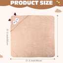 SmoothNovelty 6 Pack Baby Hooded Towels Infants and Toddlers Coral Fleece Baby Bath Towels 31.5 x 31.5 Inch Absorbent Cute Soft Newborn Bath Essentials Gifts for Boys & Girls(Multicolor, Classic)