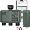 Smart Sprinkler Timer 3 Zone for Garden Hose, WiFi Water Timer with 984ft RF Range, Smart Lawn Watering System Irrigation Controller, APP/Voice Control, Rain Delay, Automatic/Manual Irrigation, 3 Outlet