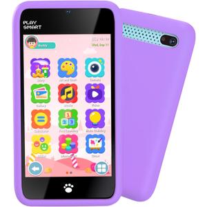 MOMILLA Kids Smart Phone Toys for Girls, 3.97 Touchscreen, Dual Cameras with Stickers, 200+ Games & 16GB Storage, Christmas Birthday Gifts for Kids Age 3-10, Educational Mini Toddler Play Phone Toy