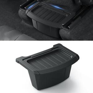 Rear Center Console Floor Storage Box for Tesla Model Y Juniper 2025 2026 Rear Center Console Organizer - 2nd Row Seat Organizer Bin for Model Y Juniper Accessorie