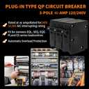 Q340 40-Amp 3-Pole Circuit Breaker Compatible with Siemens, 120/240V Fits EQ, EQL, SEQ, EQG, PL & ES Load Centers Plug-in Thermal Magnetic Protection (Standard Replacement)