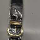 WHIPPY Women Wide Elastic Waist Belt for Dresses Fashion Gold Buckle Stretchy Leather Waistband for Ladies (Black)