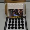 MIKKUPPA M12x1.5 Black Lug Nuts - Replacement for Ford Fusion Focus Escape, Honda Accord Civic CRV, Chevy Cruze Malibu, Jeep Compass Patriot Aftermarket Wheel, 20pcs Closed End Tire Nuts