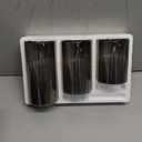 Eywamage Smoke Grey Glass Flameless Pillar Candles with Remote, Flickering LED Battery Candles Table Decor Set of 3 (Gray)