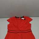 Women Vintage Ruffle Business Colorblock Work Church Pencil Dress Size XL