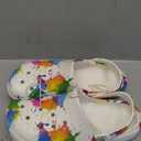 Tie-dye Women Clogs Lightweight Slip-on Garden Shoes Cheap Slippers/Sandals/Water Shoes (10, White L002)