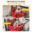 Dog Booster Car Seats for S/M Dogs Up to 35lbs,Pet Car Seat/Travel Bed with Washable&Removable Cover,Storage Pockets,Dog Safety Belt and Elevated Cushion Fits in Front/Back Seat